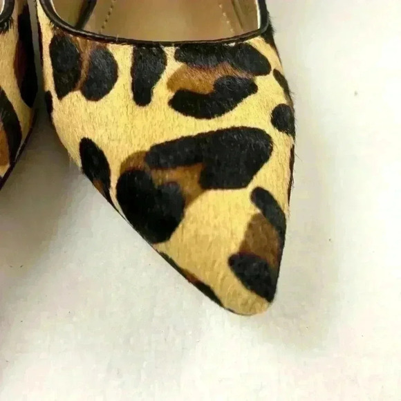 BCBG Aminkha Animal Print Real Cow Hair Point Toe Pump Heels Size 7.5B - Picture 7 of 15
